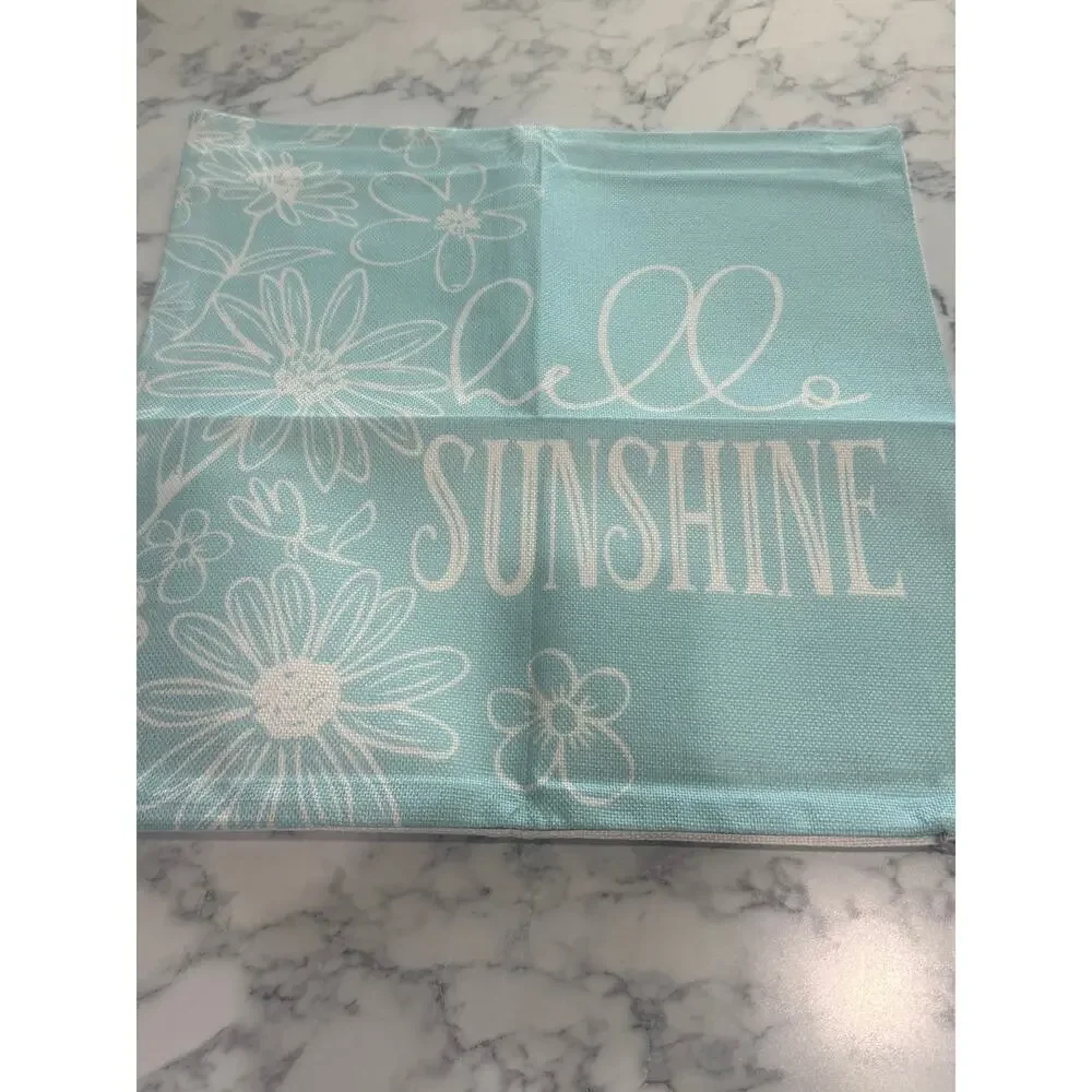 Hello Spring & Hello Sunshine Decorative Throw Pillow Covers Set of 2